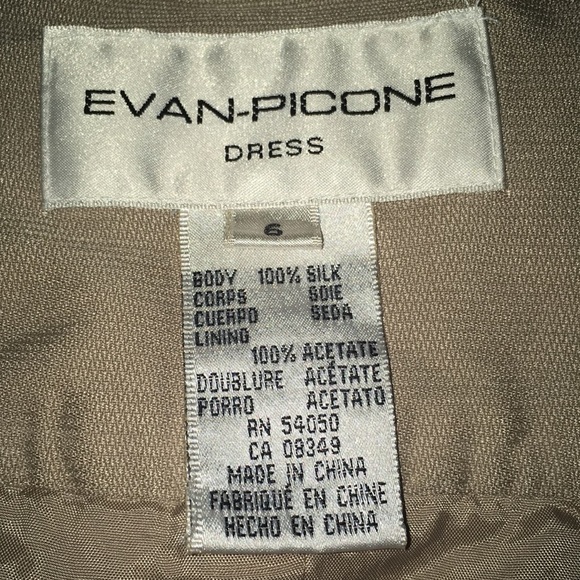 Vintage Silk Evan Picone Buttoning Dress - Picture 6 of 11